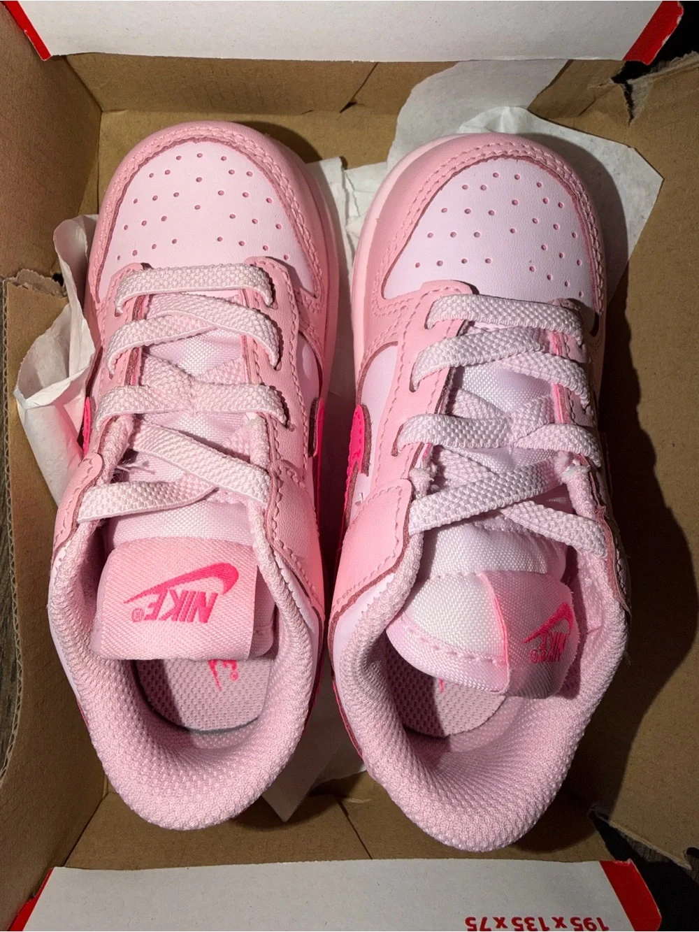 Nike Dunk Low Triple Pink (TD) 7C Brand New